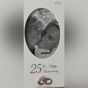 Elegant White 25th Anniversary Photo Frame Album